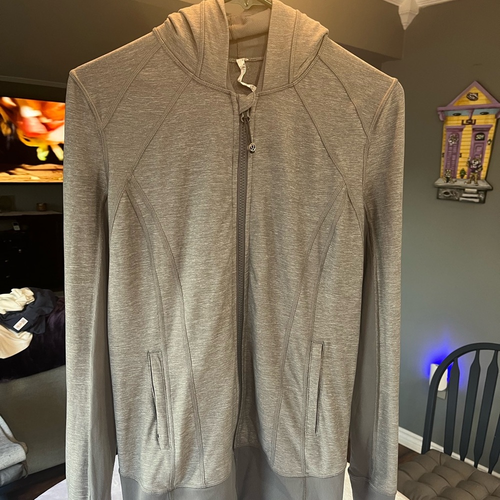 lululemon athletica Heathered Gray Zip-Up Hoodie